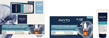 PHYTO PROMO PHYTOCYANE ANTI-HAIR LOSS TREATMENT FOR MEN 12VIALSX3,5ML & ΔΩΡΟ MEN ANTI-HAIR LOSS SHAMPOO 100ML PHYTO PARIS