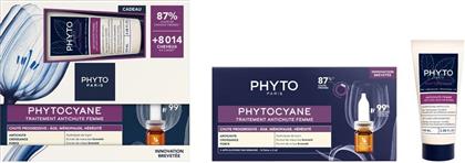PHYTO PROMO PHYTOCYANE ANTI-HAIR LOSS TREATMENT FOR WOMEN FOR PROGRESSIVE HAIR LOSS 12AMPX5ML & ΔΩΡΟ WOMEN ANTI-HAIR LOSS SHAMPOO 100ML PHYTO PARIS