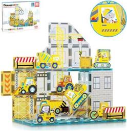 PICASSO TILES CONSTRUCTION SET WITH 8 VEHICLES 45ΤΜΧ (PTQ11)