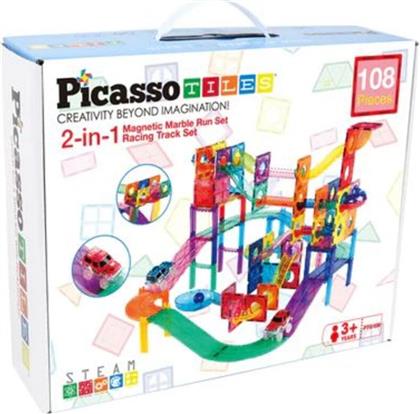PICASSO TILES MARBLE RUN RACING TRACK SET 2 IN 1 108ΤΜΧ (PTG108) από το MOUSTAKAS