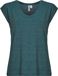 T-SHIRT ΜΕ ΚΟΝΤΑ ΜΑΝΙΚΙΑ PCBILLO TEE LUREX STRIPES PIECES