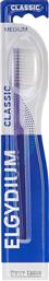 ELGYDIUM CLASSIC MEDIUM TOOTHBRUSH ΧΕΙΡΟΚΙΝΗΤΗ ΟΔΟΝΤΟΒΟΥΡΤΣΑ ΕΝΗΛΙΚΩΝ ΜΕΤΡΙΑΣ ΣΚΛΗΡΟΤΗΤΑΣ ΜΕ ΕΡΓΟΝΟΜΙΚΗ ΛΑΒΗ & ΑΠΟΣΤΡΟΓΓΥΛΕΜΕΝΕΣ ΙΝΕΣ 1 ΤΕΜΑΧΙΟ - ΜΩΒ PIERRE FABRE