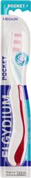 ELGYDIUM POCKET MEDIUM TRAVEL TOOTHBRUSH ΜΕΤΡΙΑ ΑΝΑΔΙΠΛΟΥΜΕΝΗ ΟΔΟΝΤΟΒΟΥΡΤΣΑ ΤΑΞΙΔΙΟΥ 1 ΤΕΜΑΧΙΟ - ΚΟΚΚΙΝΟ PIERRE FABRE