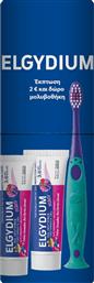 ELGYDIUM PROMO KIDS SOFT TOOTHBRUSH 2-6 YEARS 1 ΤΕΜΑΧΙΟ ΡΟΖ / ΦΟΥΞΙΑ & TOOTHPASTE RED BERRIES 100ML (2X50ML) PIERRE FABRE