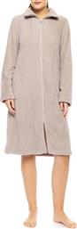 ROBE ZIPPER FLEECE STRIPE PINK LABEL