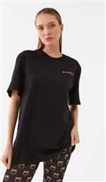 T-SHIRT 101704 A13K ΜΑΥΡΟ RELAXED FIT PINKO