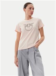 T-SHIRT QUENTIN 100535 A2G7 ΡΟΖ REGULAR FIT PINKO