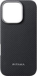 MAGEZ CASE 5 BLACK/GREY TWILL FOR IPHONE 16 PRO PITAKA