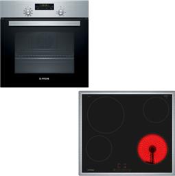 PH10M40X2 INOX ΦΟΥΡΝΟΣ & FAMILY CRE645S06 ΚΕΡΑΜΙΚΗ ΕΣΤΙΑ SET ΕΝΤΟΙΧΙΣΜΟΥ PITSOS