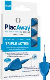 TRIPLE ACTION ITERDENTAL BRUSHES EXTRA SOFT ΒΟΥΡΤΣΑΚΙΑ ΜΕ ΠΟΛΥ ΑΠΑΛΕΣ ΙΝΕΣ ΓΙΑ ΚΑΘΑΡΙΣΜΟ ΤΩΝ ΜΕΣΟΔΟΝΤΙΩΝ ΔΙΑΣΤΗΜΑΤΩΝ & ΤΩΝ ΟΡΘΟΔΟΝΤΙΚΩΝ ΜΗΧΑΝΙΣΜΩΝ ΜΕ ΠΡΟΣΤΑΤΕΥΤΙΚΗ ΘΗΚΗ - ΛΑΒΗ 6 ΤΕΜΑΧΙΑ - ISO 3 / 0.6MM PLAC AWAY