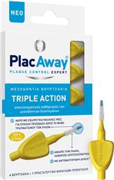 TRIPLE ACTION ITERDENTAL BRUSHES EXTRA SOFT ΒΟΥΡΤΣΑΚΙΑ ΜΕ ΠΟΛΥ ΑΠΑΛΕΣ ΙΝΕΣ ΓΙΑ ΚΑΘΑΡΙΣΜΟ ΤΩΝ ΜΕΣΟΔΟΝΤΙΩΝ ΔΙΑΣΤΗΜΑΤΩΝ & ΤΩΝ ΟΡΘΟΔΟΝΤΙΚΩΝ ΜΗΧΑΝΙΣΜΩΝ ΜΕ ΠΡΟΣΤΑΤΕΥΤΙΚΗ ΘΗΚΗ - ΛΑΒΗ 6 ΤΕΜΑΧΙΑ - ISO 4 / 0.7MM PLAC AWAY