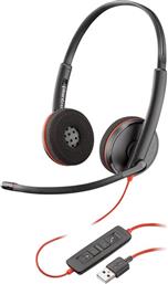 ΑΚΟΥΣΤΙΚΑ HEADSET BLACKWIRE C3220 ΜΕ ΜΙΚΡΟΦΩΝΟ - ΜΑΥΡΟ PLANTRONICS