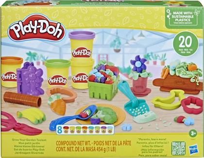 GROW YOUR GARDEN TOOLSET ΜΕ 8 ΒΑΖΑΚΙΑ F6907 PLAY DOH