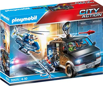 CITY ACTION ΑΣΤΥΝΟΜΙΚΟ ΕΛΙΚΟΠΤΕΡΟ ΚΑΙ ΛΗΣΤΕΣ ΜΕ ΒΑΝ 70575 PLAYMOBIL