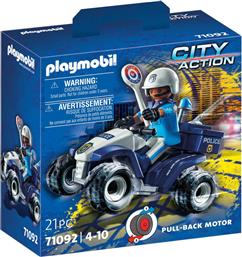 CITY ACTION ΑΣΤΥΝΟΜΙΚΟΣ ΜΕ ΓΟΥΡΟΥΝΑ 4X4 71092 PLAYMOBIL από το TOYSCENTER