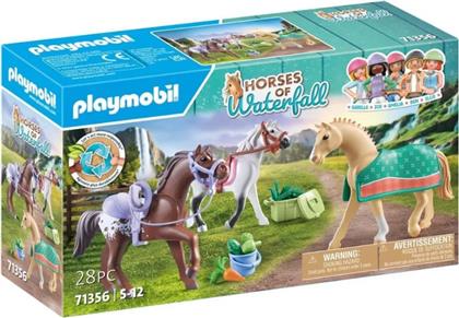 HORSES OF WATERFALL - ΤΡΙΑ ΑΛΟΓΑ ΜΕ ΑΞΕΣΟΥΑΡ, 71356 PLAYMOBIL από το TOYSCENTER