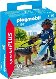 SPECIAL PLUS - ΑΣΤΥΝΟΜΙΚΟΣ ΜΕ ΣΚΥΛΟ-ΑΝΙΧΝΕΥΤΗ, 71162 PLAYMOBIL