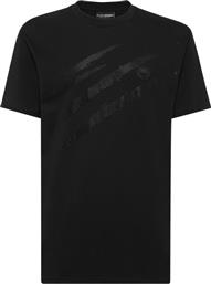 T-SHIRT SAEC MTK8008 STE001N ΜΑΥΡΟ REGULAR FIT PLEIN SPORT