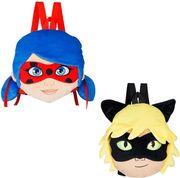 P.M.I. MIRACULOUS PLUSH BACKPACKS 30CM (RANDOM 2 CHARACTERS LADY BUG/BLACK-CAT NOAR) PMI