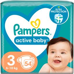 ΠΑΝΕΣ PAMPERS ACTIVE BABY ΜΕΓΕΘΟΣ 3 (6-10KG) (54ΤΕΜ) P&G από το e-FRESH
