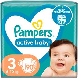 ΠΑΝΕΣ PAMPERS ACTIVE BABY ΜΕΓΕΘΟΣ 3 (6-10KG) (90ΤΕΜ) P&G από το e-FRESH