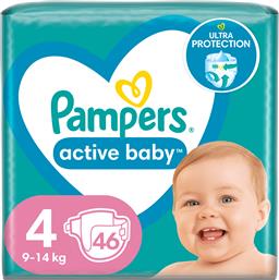 ΠΑΝΕΣ PAMPERS ACTIVE BABY ΜΕΓΕΘΟΣ 4 (9-14KG) (46ΤΕΜ) P&G