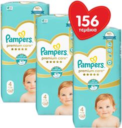 ΠΑΝΕΣ PAMPERS PREMIUM CARE ΜΕΓΕΘΟΣ 4 (9-14 KG) (3X52ΤΕΜ) P&G