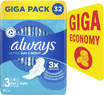 ΣΕΡΒΙΕΤΕΣ PLATINUM DAY & NIGHT ALWAYS (ΜΕΓΕΘΟΣ 3) (32ΤΕΜ) P&G