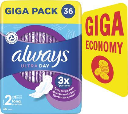 ΣΕΡΒΙΕΤΕΣ PLATINUM LONG PLUS ALWAYS (ΜΕΓΕΘΟΣ 2) (36ΤΕΜ) P&G