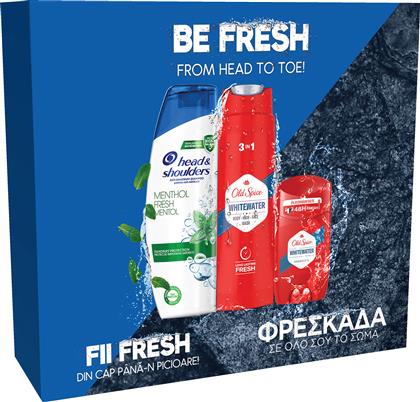 ΣΕΤ ΔΩΡΟΥ ΣΑΜΠΟΥΑΝ HEAD & SHOULDERS MENTHOL, ΑΦΡΟΛΟΥΤΡΟ WHITEWATER, + ΑΠΟΣΜΗΤΙΚΟ STICK WHITEWATER (225 ML, 250 ML & 50 ML) OLD SPICE