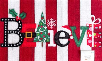 ΧΡΙΣΤΟΥΓΕΝΝΙΑΤΙΚΟ ΠΑΤΑΚΙ ΕΙΣΟΔΟΥ (45X75) SEASON BELIEVE POL RUGS & MATS