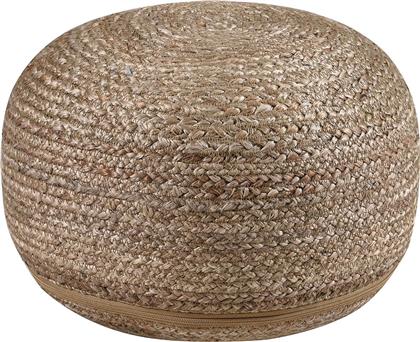 ΠΟΥΦ (Φ40X20) JUTE GREY NATURAL POL RUGS & MATS