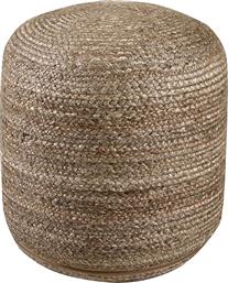 ΠΟΥΦ (Φ40X40) JUTE GREY NATURAL POL RUGS & MATS