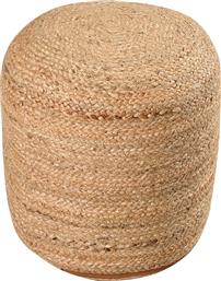 ΠΟΥΦ (Φ40X40) JUTE NATURAL POL RUGS & MATS