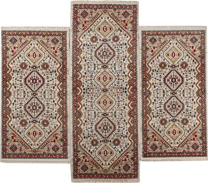 ΧΑΛΙΑ ΚΡΕΒΑΤΟΚΑΜΑΡΑΣ (ΣΕΤ 3ΤΜΧ) KAZAK ORIENTAL 714 BEIGE ROSE POLCARPET