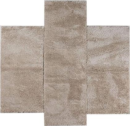 ΧΑΛΙΑ ΚΡΕΒΑΤΟΚΑΜΑΡΑΣ (ΣΕΤ 3ΤΜΧ) PUFFY SHAGGY 1001 BEIGE POLCARPET