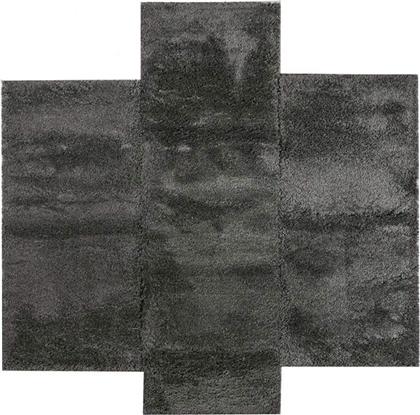ΧΑΛΙΑ ΚΡΕΒΑΤΟΚΑΜΑΡΑΣ (ΣΕΤ 3ΤΜΧ) PUFFY SHAGGY 1001 DARK GREY POLCARPET