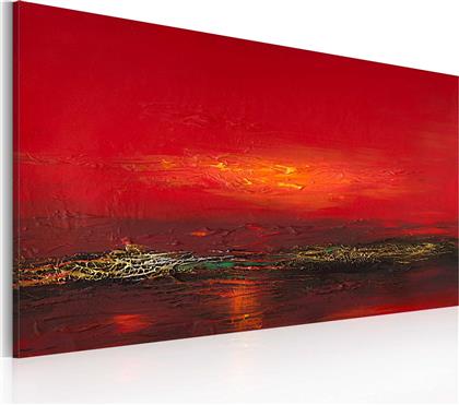 ΧΕΙΡΟΠΟΙΗΤΑ ΖΩΓΡΑΦΙΣΜΕΝΟΣ ΠΙΝΑΚΑΣ - RED SUNSET OVER THE SEA 120X60 POLIHOME