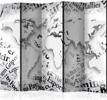 ΔΙΑΧΩΡΙΣΤΙΚΟ ΜΕ 5 ΤΜΗΜΑΤΑ - THE WORLD OF NEWSPAPERS II [ROOM DIVIDERS] POLIHOME από το POLIHOME