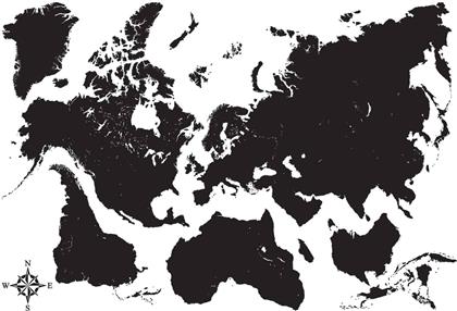 ΔΙΑΚΟΣΜΗΤΙΚΑ ΑΥΤΟΚΟΛΛΗΤΑ ΤΟΙΧΟΥ BLACK MAP ANGO POLIHOME