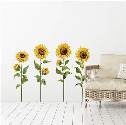 ΔΙΑΚΟΣΜΗΤΙΚΑ ΑΥΤΟΚΟΛΛΗΤΑ ΤΟΙΧΟΥ SUNFLOWERS L POLIHOME