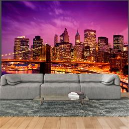 ΦΩΤΟΤΑΠΕΤΣΑΡΙΑ - MANHATTAN AND BROOKLYN BRIDGE BY NIGHT 200X154 POLIHOME