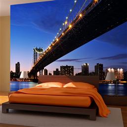 ΦΩΤΟΤΑΠΕΤΣΑΡΙΑ - MANHATTAN BRIDGE ILLUMINATED AT NIGHT 350X270 POLIHOME