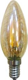 ΛΑΜΠΤΗΡΑΣ LED FILAMENT E14 CANDLE 4W 2700K DIMMABLE AMBER POLIHOME