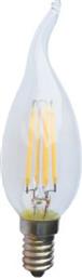 ΛΑΜΠΤΗΡΑΣ LED FILAMENT E14 CANDLE 4W 4000K DIMMABLE TIP POLIHOME