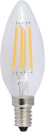 ΛΑΜΠΤΗΡΑΣ LED FILAMENT E14 CANDLE 4W 4000K DIMMABLE POLIHOME