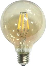 ΛΑΜΠΤΗΡΑΣ LED FILAMENT E27 GLOBE 6W 2700K DIMMABLE AMBER G95 POLIHOME