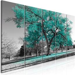 ΠΙΝΑΚΑΣ - AUTUMN IN THE PARK (5 PARTS) NARROW TURQUOISE - 200X80 POLIHOME