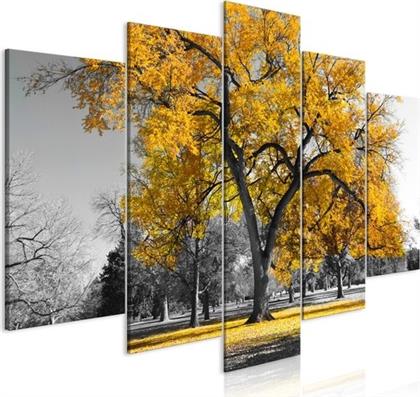 ΠΙΝΑΚΑΣ - AUTUMN IN THE PARK (5 PARTS) WIDE GOLD - 100X50 POLIHOME