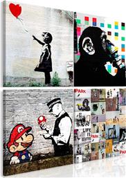 ΠΙΝΑΚΑΣ - BANKSY COLLAGE (4 PARTS) 60X60 POLIHOME